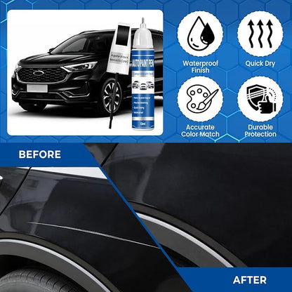 Agate Black Metallic (UM) Touch Up Paint for Cars, Compatible with Ford F-150/Explorer/Escape, 2-in-1 Car Scratch Repair Pen, Color Accurate, Quick Dry, Long-Lasting