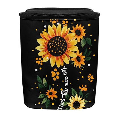BIGCARJOB Sunflower Car Garbage Can Hanging Cute Dog Paw Trash Bag for Back Seat Auto Interior Storage Bags Car Trash Interior Accessories for Womens