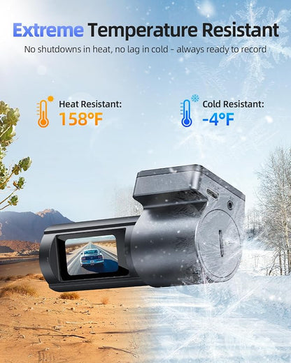 4K Dash Cam Front and Rear, 5G WiFi & GPS & 64GB Card, 1.5" IPS Display Dash Camera for Cars, 4K+1080P Dual Car Dashcam with 24H Parking Mode, Night Vision, G-Sensor, Loop Recording, WDR, 170° Angle
