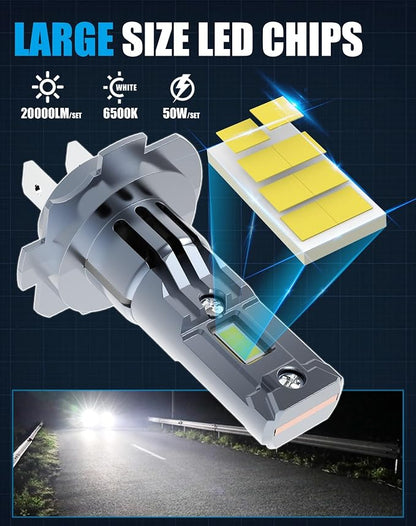 Bulb Combo for BMW 328i 2007 2008 2009 2010 2011 2012 2013 2014 2015 2016 | for halogen H7 High Beam H7 Low Beam and H11 Fog Light Bulbs, 50W 6500k White Plug and Play, 6-Pack