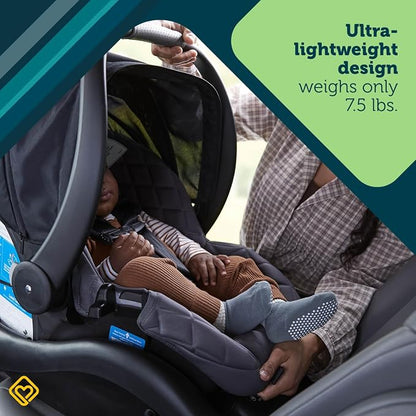 Safety 1ˢᵗ® onBoard™ Insta-Latch™ DLX Infant Car Seat with Base, Baby Car Seat for 4-30 lbs., Rear Facing Car Seat, Newburyport