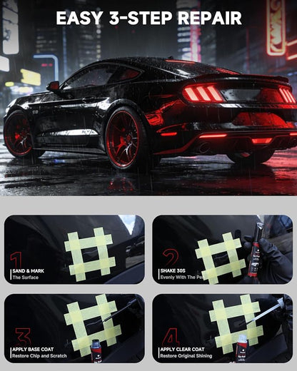 Race Red PQ for Ford Touch Up Paint Kit[2K Clear Coat Included],Exact Color Match Touch Up Paint for Chip and Scratch Repair