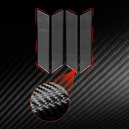 NVCNX Real Premium Carbon Fiber for Toyota Tundra 2022-2026 / Sequoia 2023-2026 2024 2025 Door Armrest Panel Cover Interior Trim Accessories Sticker 4PCs Without Seat Memory not for Extended Cab