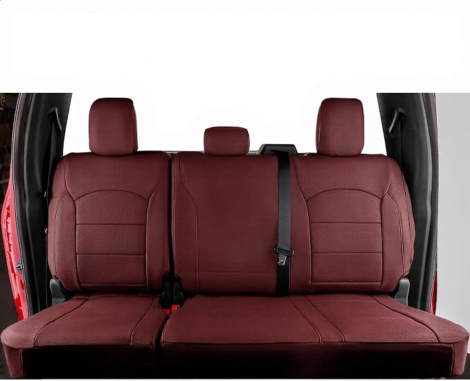 coverdream F150 Seat Covers for 2021-2026 Ford F150 SuperCab XL/XLT & 2023-2026 Super Duty SuperCab XL/XLT,2-Door,Fully Covered,Waterproof Leather Seat Protector(Full Set,Wine Red)