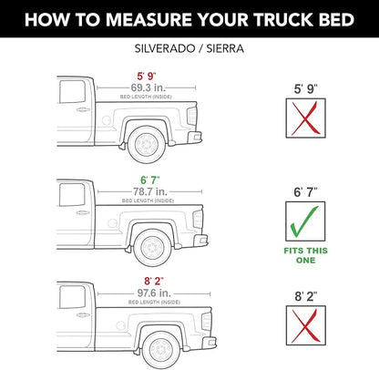RealTruck TruXedo Lo Pro Soft Roll Up Truck Bed Tonneau Cover | 571101 | Fits 2007 - 2013 Chevy/GMC Silverado/Sierra 1500, 2007-14 2500/3500HD 6' 7" Bed (78.8")