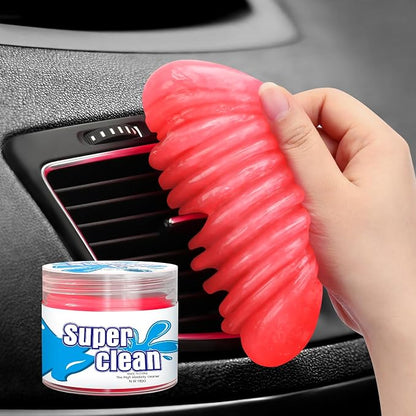 TeSabMi Car Cleaning Gel Car Cleaning Putty Car Putty Car Interior Cleaner Car Slime Car Detailing Kit Car Accessories Gifts for Men Women Stocking Stuffers Red