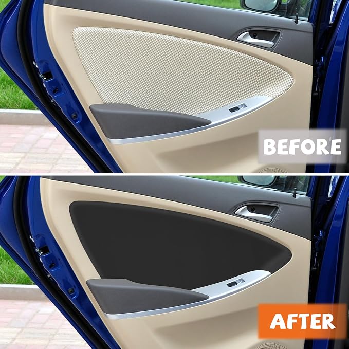 RUIANTE 4pcs Door Panel Cover Trim Replacement Compatible for Accent 2010-2016 Car Interior Accessories (Black)