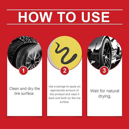 Auto tire Polishing Paste, Car Tire Shine, Wheel Shine for Car Tires, Auto Wheel Polishing Paste Automotive Tires Care Product for Cars Truck Motorcycle RV