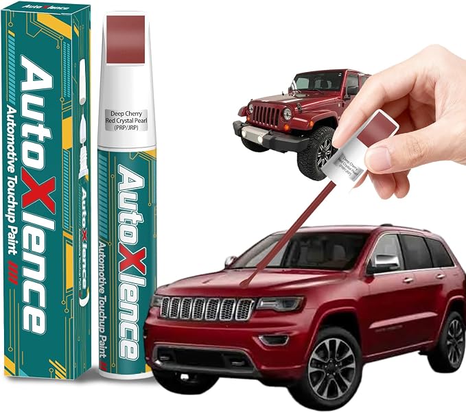 Deep Cherry Red Crystal Pearl(PRP/JRP) Touch Up Paint Compatible with Jeep Car Paint Pen Scratch Repair Automotive Scratch Remover Fix Exact Color Match