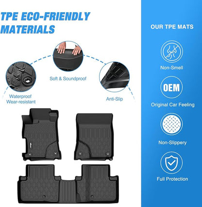 Nilight TPE Floor Mats for Acura ILX 2013 2014 2015 2016 2017 2018 2019 2020 2021 2022 2022, All Weather Custom Fit Heavy Duty Floor Liners