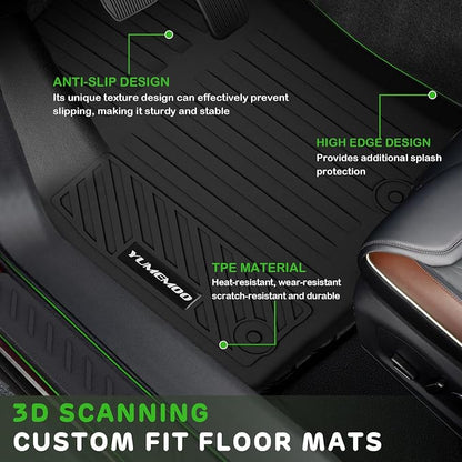 Floor Mats for Toyota 4Runner 2013-2024 (Only for 5 Seats) Upgrade Trunk Mat with Backrest Mat All Weather TPE Floor Liners Fit for Toyota 5th Gen 4 Runner Anti-Slip Full Set Car Accessories