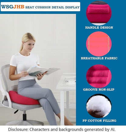 WSGJHB Seat Cushion Pillow for Office Chair/Car, Comfort Car Booster Seat Cushions for Short People Effectively Increase Field of View and Lower Back Fatigue Relief Adult Booster Chair Cushion