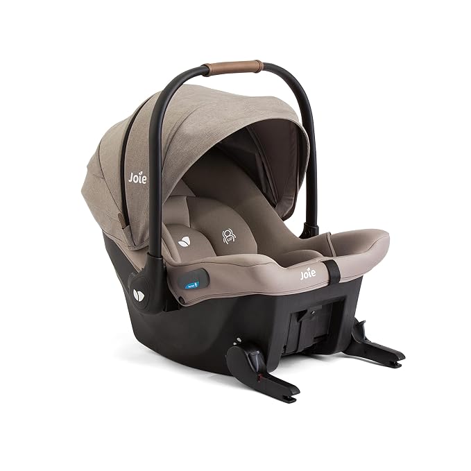 Joie Ginger and Mint Latch Travel System – 4-in-1 Travel System with Baseless Infant Car Seat & Stroller, One-click Install, From Birth Stroller (Mocha)