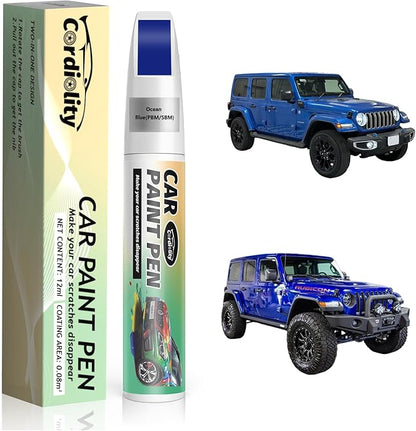 Car Touch Up Paint Ocean Blue(PBM/SBM) for Jeep, Color Accurate Car Scratch Repair Remover Pen Fix Auto Paint Chips and Nicks