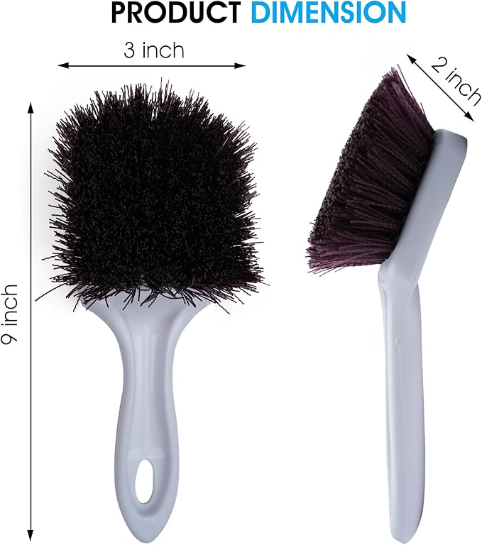 Nanoskin Heavy-Duty Multi-Purpose Brush for Deep Cleaning Carpets, Upholstery & Floor Mats - Durable Polypropylene Bristles, Ergonomic Grip, Professional Auto Detailing and Home Use, 8.5" Length