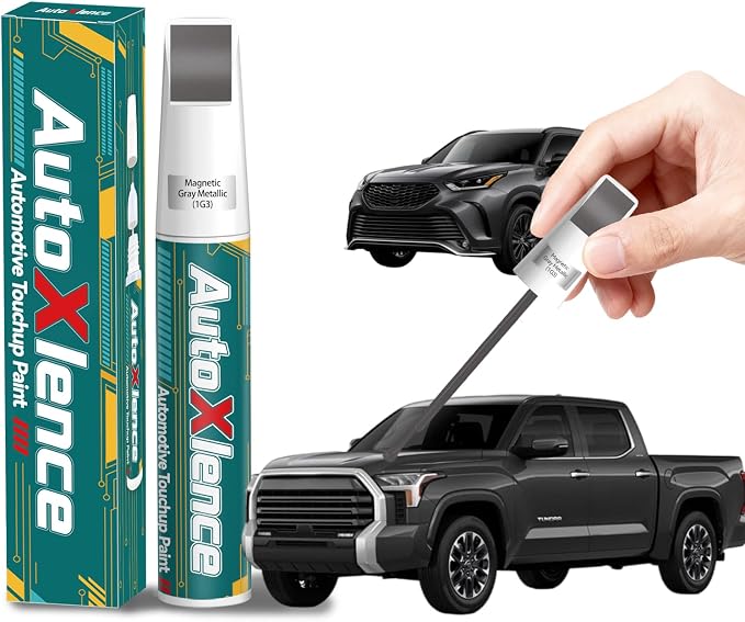 1G3 Magnetic Gray Metallic Touch Up Paint Compatible with Toyota Car Paint Pen Scratch Repair Automotive Scratch Remover Fix Exact Color Match
