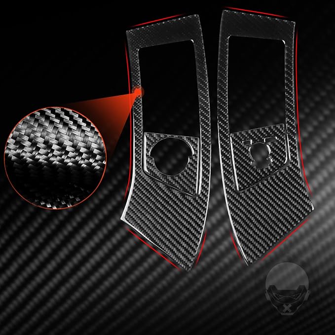 NVCNX Real Premium Carbon Fiber for Toyota 2nd Gen Tacoma Accessories 2005-2011 2006 2007 2008 2009 2010 Car Dash Center Air Vent Panel Cover Interior Trim Thick Overlay Sticker Decal 4PCs - Style C