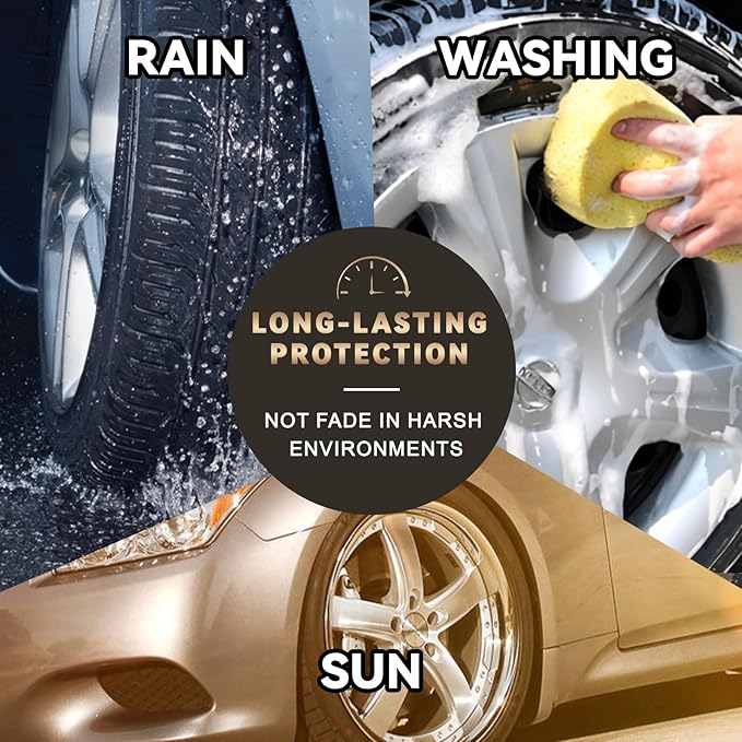 Silver Wheel Paint, Efficient Silver Touch Up Paint for Rim, Quick and Easy Remover Curb Rash, Car Scratch and More, Universal and Color Accurate, Long lasting, Resists Water, Uv Rays