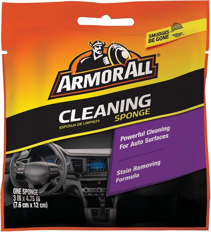 Armor All Cleaning Car Sponge, Car Wash Supplies for Cars, Trucks and Motorcycles, Yellow