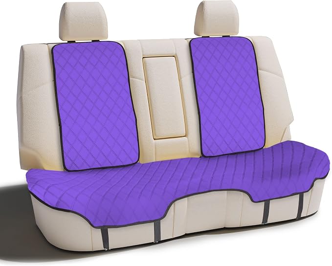 FH Group Car Seat Cover Cushion - Cars Trucks SUV, Neosupreme Car Seat Cushions, Waterproof Car Seat Cover Cushion, Universal Fit Car Seat Protector Rear Set Purple