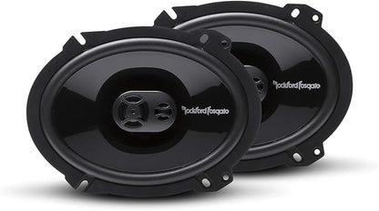 Rockford Fosgate P1683 Punch 6"x8" 3-Way Coaxial Full Range Speakers - Black (Pair)