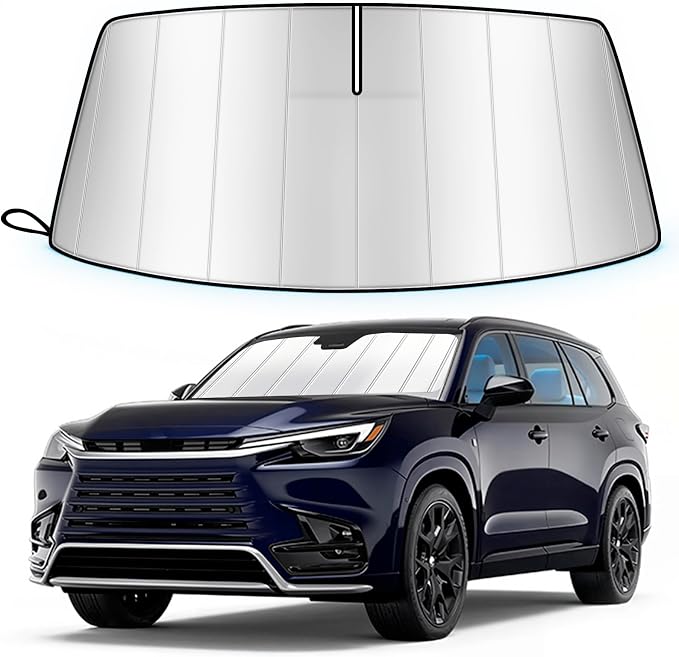 Windshield Sun Shade for Le-xus TX TX350, TX500h, TX550h+ 2024-2026, Custom Fit Folding Design Car Front Window Sunshade Sun Visor Shield Accessories for Interior Protector