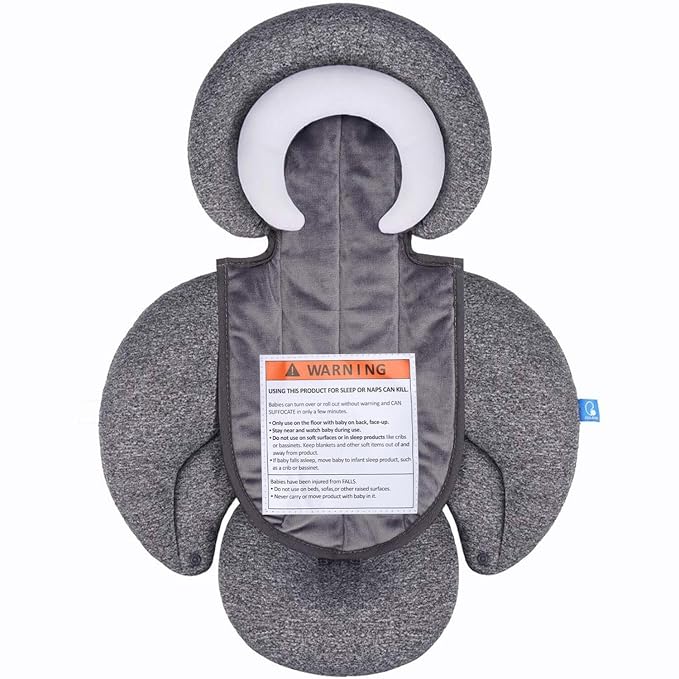COOLBEBE New 2-in-1 Babybody Cushion for Baby Newborn Infants - Extra Soft Stroller Cushion Pads Car Seat Insert, Perfect for Carseats, Strollers, Swings, Grey