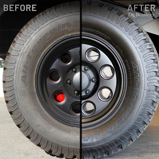 Dr. Beasley's Matte Tire Conditioner 1 Gallon for Auto - Restores Faded Tires to Black, Protects from UV & Surface Cracking, Won't Harm Matte Surface