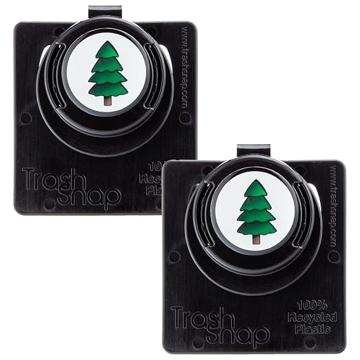 Reusable Bag Holders for Trash & Recycling | Eco-Friendly, Adhesive Clip System for Car, RV, Home, Travel, Boat | Recycled Plastic Tree Hugger - 2 Pack