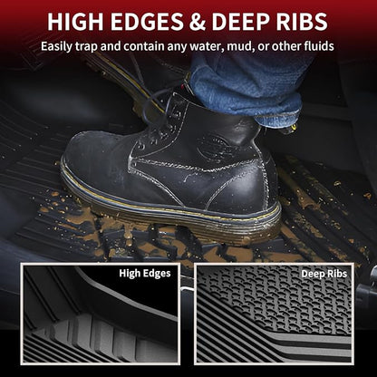 LASFIT All Weather Floor Mats for Subaru Crosstrek & Impreza 2026 2025 2024 (Non Crosstrek Hybrid), Custom Fit All Season TPE Guard Durable Floor Liners for Subaru Crosstrek & Impreza Car Accessories