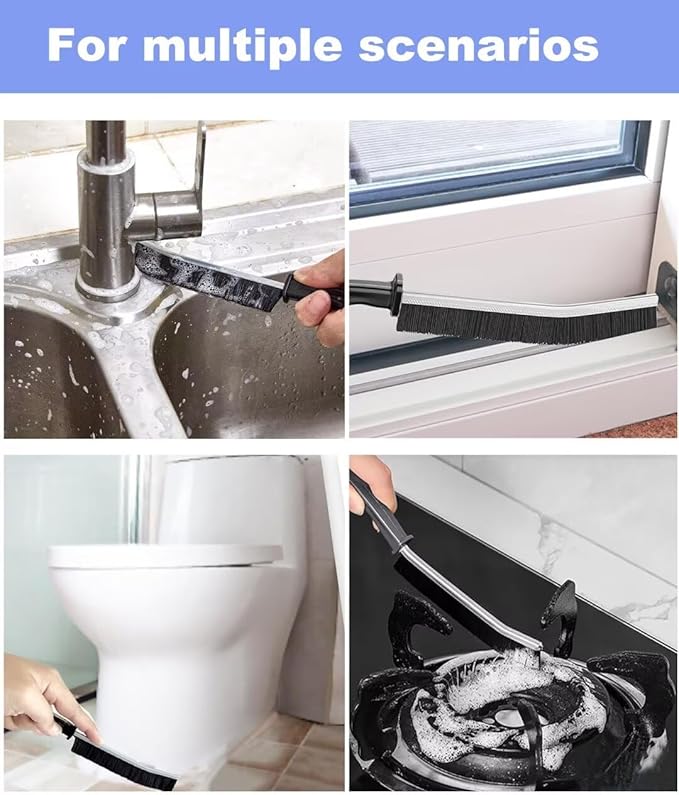 Deep Clean Brush Set Crevice Cleaning Brush Window Groove Cleaner Tools Kit for Small Spaces, Sliding Door, Shutter, Air Conditioner, Bathroom/Shower, Blinds, Vents