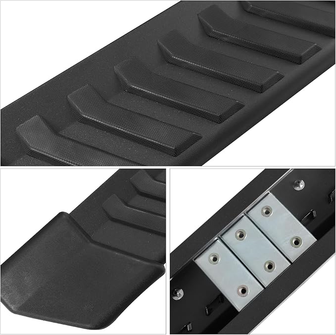COMNOVA Pair Running Board Nerf Bar Compatible with 17-26 Ford F250 Superduty Crew Cab（4 Full Size Doors） Rocker Slider Side Steps,Width 6 Inches V Style.with OE Style Brackets.