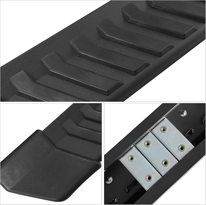 COMNOVA Side Step Nerf Bar Running Board Replacement for 99-16 Ford F250 Superduty Crew Cab（4 Full Size Door）,6 Inch Step Pad Design,OE Style (Black)