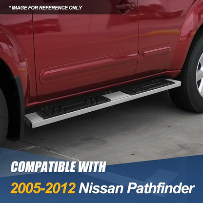 Auto Dynasty Running Boards Compatible with 2005-2012 Nissan Pathfinder, Stainless Steel Side Step Rail Nerf Bars, 6.5" x 73" Step Bars, Polished Chrome
