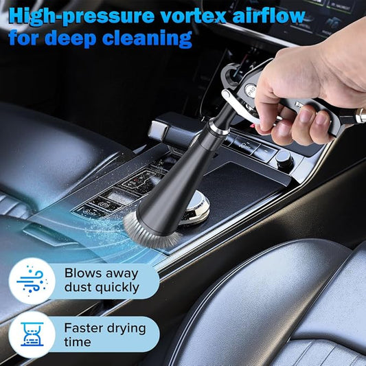 Dry Cleaning Gun,High-Pressure Air Blow Gun,Car Cleaning Gun,Air Nozzle Blow Gun, Car Air Blow Gun with 2 Nozzles,Works with Air Compressor and Quickly removes Surface Dirt and dust