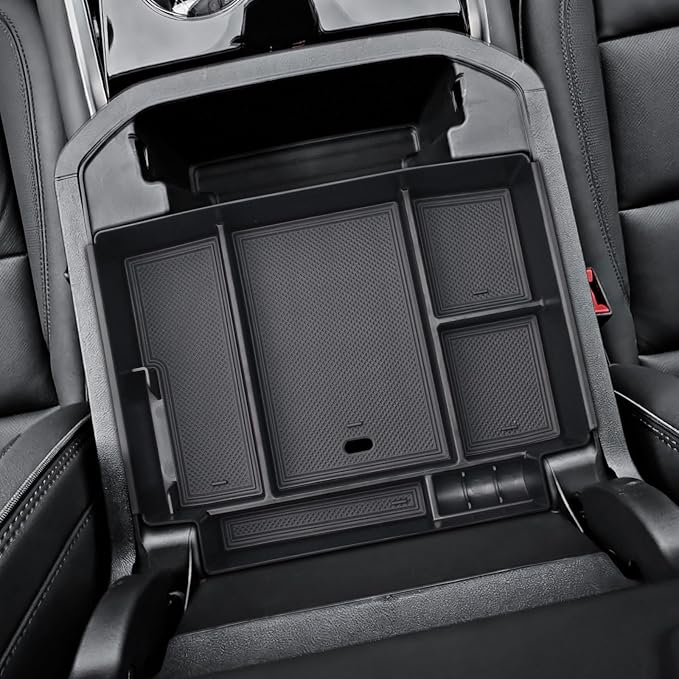 Center Console Organizer for GMC Yukon & Chevy Tahoe/Suburban | 2021-2026, Compatible with Power Sliding Console Storage Box ONLY, Denali/High Country, Easy Installation