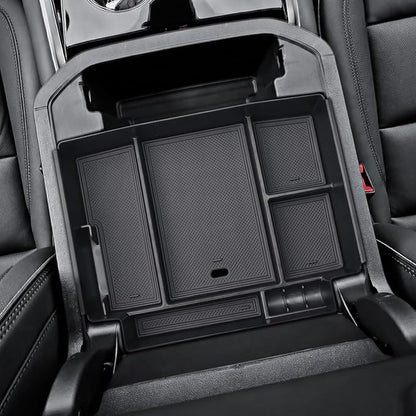 Center Console Organizer for GMC Yukon & Chevy Tahoe/Suburban | 2021-2026, Compatible with Power Sliding Console Storage Box ONLY, Denali/High Country, Easy Installation