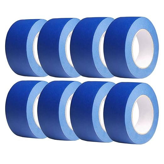 Painters Tape 2 Inch Wide, 8 Pack Blue Masking Tape for General Purpose Use, 2 Inches x 55 Yards x 8 Rolls, 440 Yards in Total