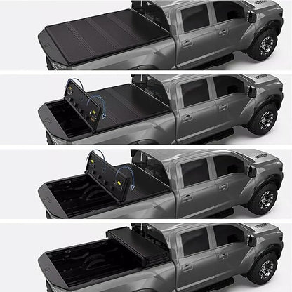 Hard Quad Truck Bed Tonneau Cover for 2014-2018 Chevy Silverado GMC 1500, 2015-2018 Silverado/Sierra 2500 3500 HD, Fleetside - 5.8 FT Aluminum Short Bed - 69.3 inch