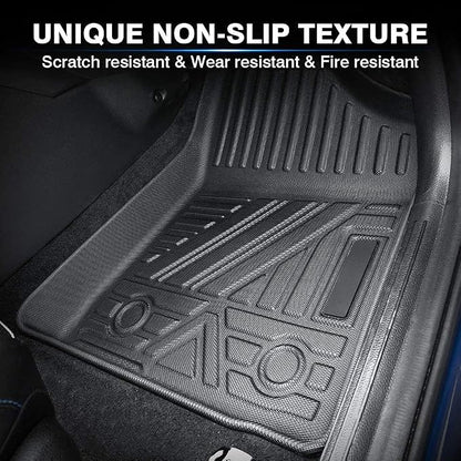 KUST Floor Mats for 2018-2022 Ford EcoSport Accessories, TPE Rubber All Weather Car Mats for EcoSport, Front Rear 2 Row Liners, High Edges, Non-Slip (US Model Only)