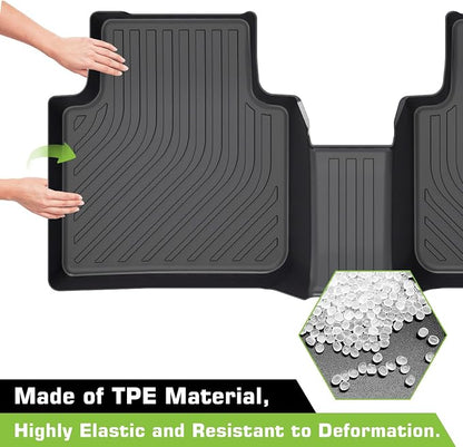 Floor Mats for VW Tiguan 2018-2024 (Only Fit for 5 Seats), TPE Waterproof Non-Slip All Weather Protection Custom, Floor Mats & Cargo Liner