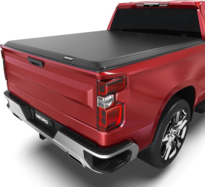 OEDRO Soft Roll Up Truck Bed Tonneau Cover Compatible with 2020 2021 2022 2023 2024 2025 2026 Chevy Silverado/GMC Sierra 2500 3500 HD, Fleetside 6.9 Feet Bed
