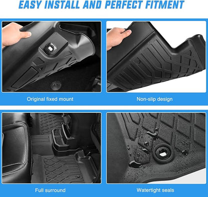 Nilight TPE Floor Mats for Acura MDX 2022 2023 2024 2025 2026 All Weather Custom Fit Heavy Duty Floor Liners