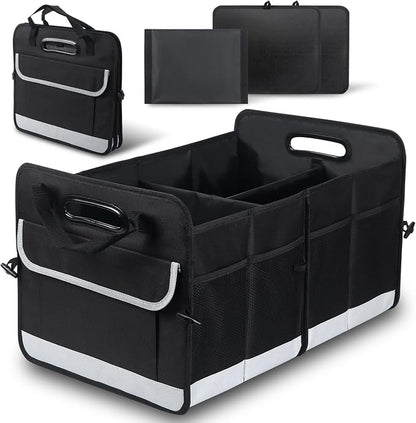 AOPHY Car Trunk Organizer, 72L Large Capacity Waterproof Auto Storage with Non-Slip Bottom Strips, Collapsible Cargo Organizer for Suv, Truck, Sedan, Portable Car Accessories for Women Men