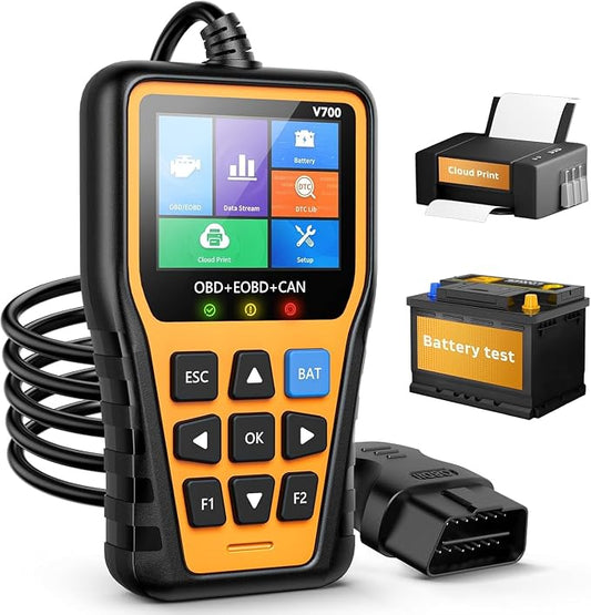OBD2 Scanner Car Code Reader Support Voltage Test Plug and Play Fixd Car CAN Diagnostic Scan Tool Read and Clear Engine Error Codes for All OBDII Protocol Vehicles Since 1996（Yellow）