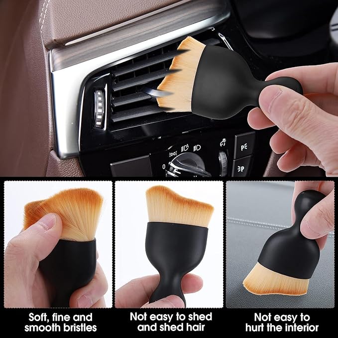 Car Interior Cleaning Mini Brush – Small AC Vent Cleaner Scratch Free Duster for Cleaning, PC, Laptop, Keyboard Mini Dust Cover Tool Cover, Brush, Brushes, Auto Soft Bristles Dusting