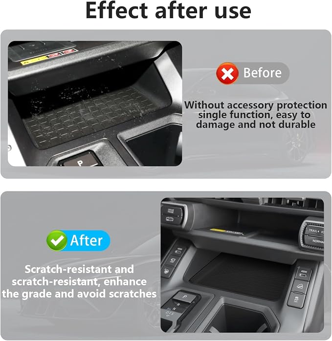 Silicone Center Console Organizer Mat Compatible for Toyota RAV4 2026 Accessories Center Console Organizer Insert Tray Silicone Gear Shift Tray