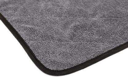 The Rag Company - Double Twistress (2-Pack) Professional Korean 70/30 Blend, Twist Loop Microfiber Drying Towels Car Detailing, Lint-Free, Streak-Free, Multipurpose Use, 850gsm, 20in x 24in, Grey