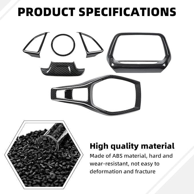 6PCS Full Set Interior Trim Kit for 2016-2026 Chevy Camaro SS ZL1 3LT, Center Console Navigation GPS Screen Panel Frame Gear Shift Cover Trim(Carbon Fiber, for 8" Screen)