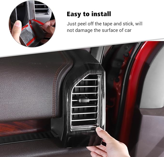 Voodonala for F-150 2015-2020 Center Console Interior Trim Cover Kits Compatible with Ford F150 2015-2020(Black Wood,9Pcs/Set) with Trailer Switch Model